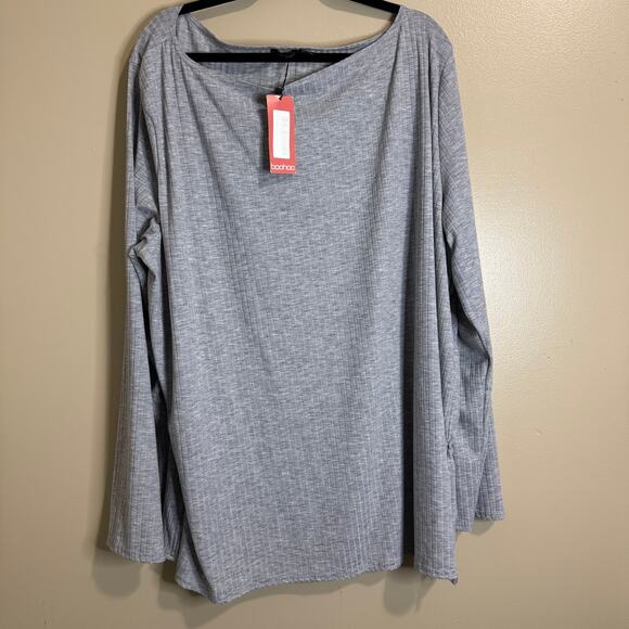 NWT Boohoo Women Crew Neck Long‎ Sleeve 2 Piece Set Size 24 - Picture 1 of 7